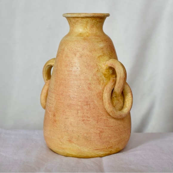 Vintage Clay Jug Vase Handled - Picture 1 of 7